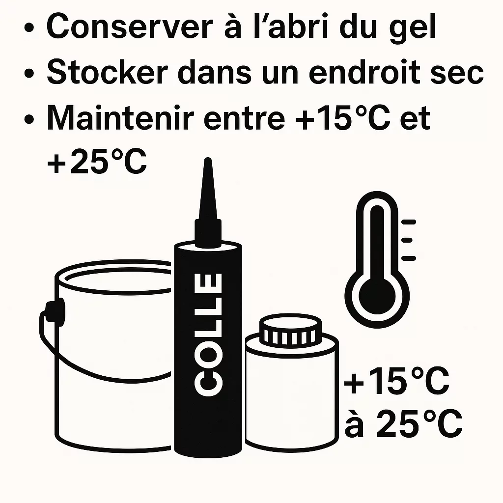 Stockage des colles mastic et primaire